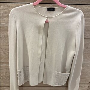 Akris Ivory Knit Cardigan-size 6